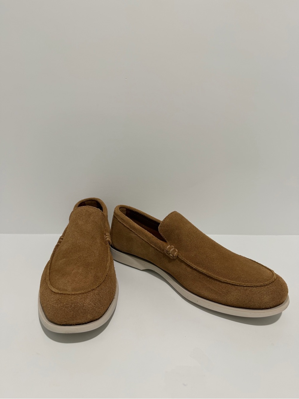 NEW Mens J. Crew Factory Tan Suede Venetian Loafers size 8.5 CS628 $220